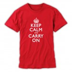 Keep Calm & Carry On Child's Red & White T-Shirt