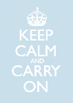 Keep Calm & Carry On Cornish Sky Blue Poster