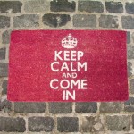 Keep Calm & Come In Red Doormat