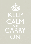 Keep Calm & Carry On Elephant Stone Poster
