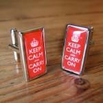 Keep Calm & Carry On Cufflinks