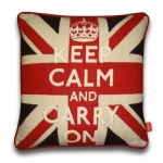 Keep Calm and Carry On Handmade Union Jack Cushion