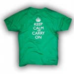 Keep Calm & Carry On Gentlemen's Green & White T-shirt