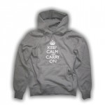 Keep Calm & Carry On Gentlemen's Grey Hooded Top
