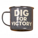 The Thoughtful Gardener 'Dig for Victory' Enamel Mug